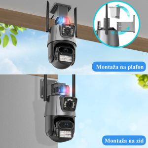 Kamera za video nadzor sa montažom na plafon ili na zid.